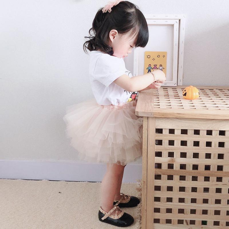 

Юбка-понг для девочек, сетчатая юбка для весны и осени, универсальная юбка принцессы, юбка-торт для маленьких девочек, полумодная 150