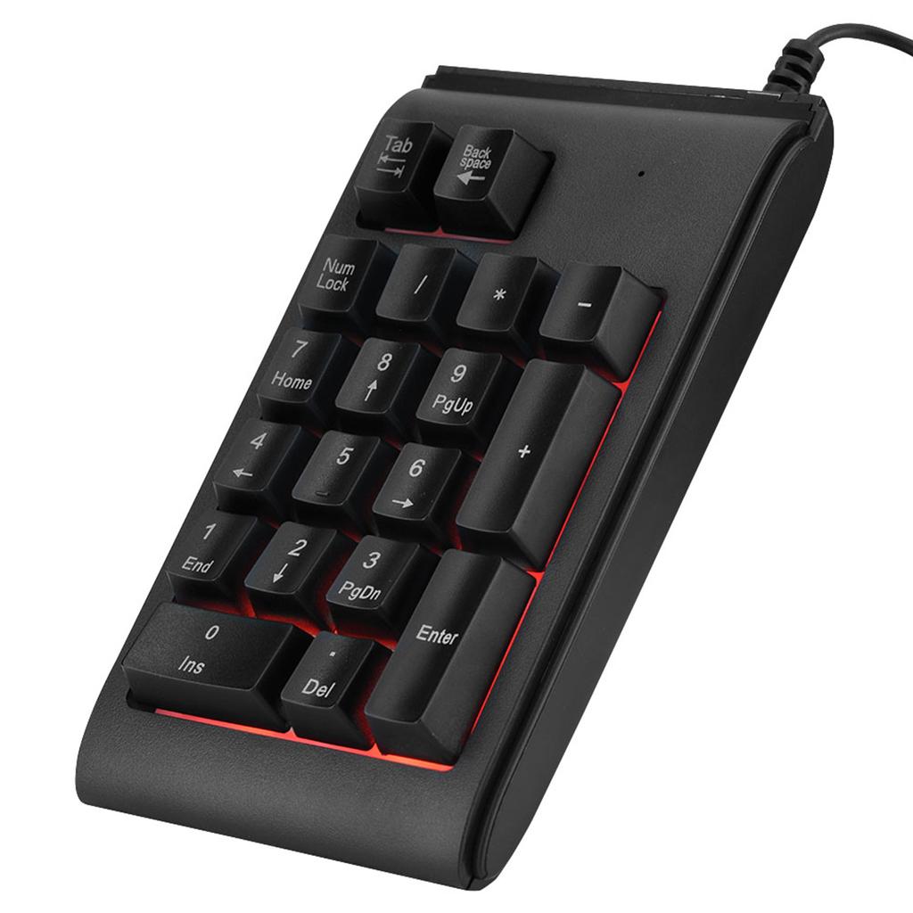 19 key 3 Color USB Numeric Keypad Mechanical Touch Feeling 10 Million Clicks Number Pad