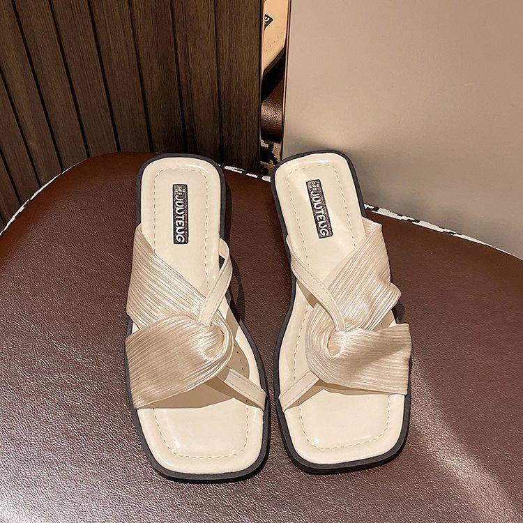 French flat sandals, summer fashion, low heel, fairy style, open toed sandals