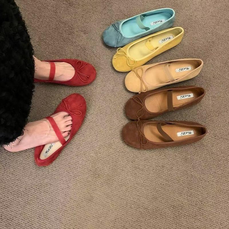 New Fashion Elegant Shoes Woman Flats Shallow Mouth Bow-Knot Soft Casual Female Sneakers Square Toe Dress Ballerinas Butterfly