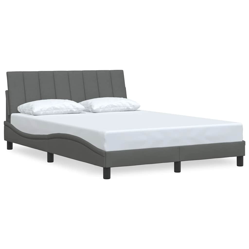 Bed Frame without Mattress Hanko Dark Grey 140x200 cm Fabric