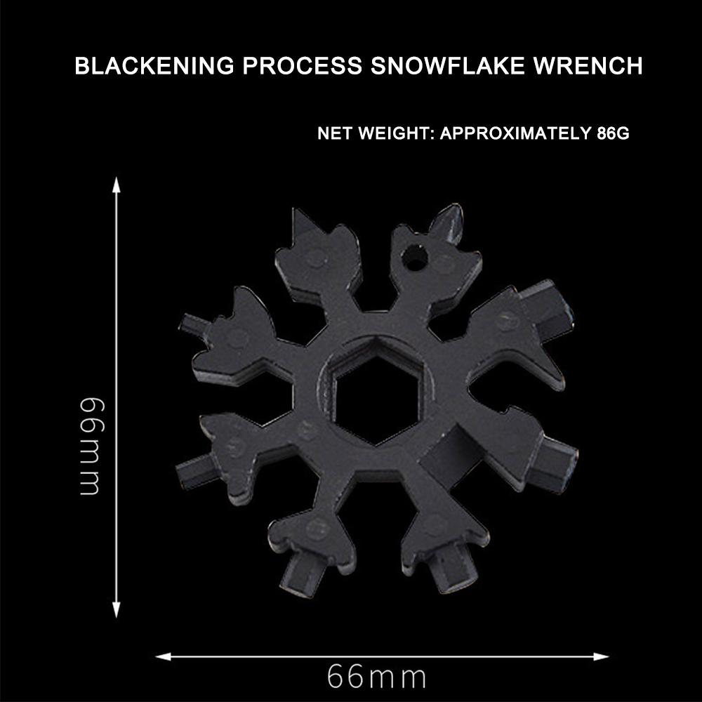 Multifunctional Snowflake Wrench Portable Hexagonal Octagonal Edc Socket Wrench All-steel 19-in-one Tool Card