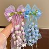 Fairy Lily Flower Bow Hair Clip: Cute Princess Ribbon Hair Accessory for Girls
