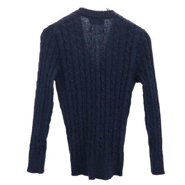 Jantzen 70er Vintage Strick-Cardigan mit langen Ärmeln M Marineblau System Damen Gebraucht