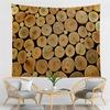 Geometric Wood Pattern Tapestry Northern Europe Style Tapestry Hippie Home Living Room Bedroom Decoration Psychedelic Tapestries