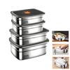 304 Stainless Steel Lunch Box With Lid Sealed Leak-Proof Bento Box Refrigerator Freezer Storage Box Outdoor Camping Lunch Box