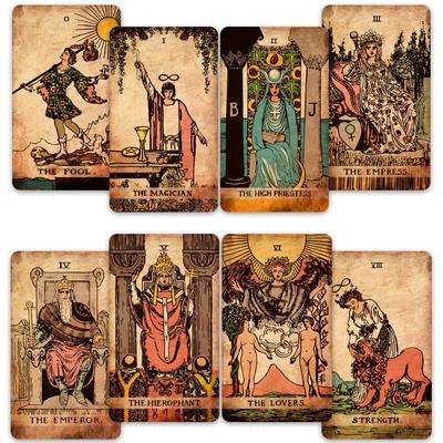 CRAFTERIAN Classic Tarot Set 78 Classic Cards with Guidebook Perfect for Beginners Sleek Light Deck Comprehensive Manual An Authentic Tarot Experience
