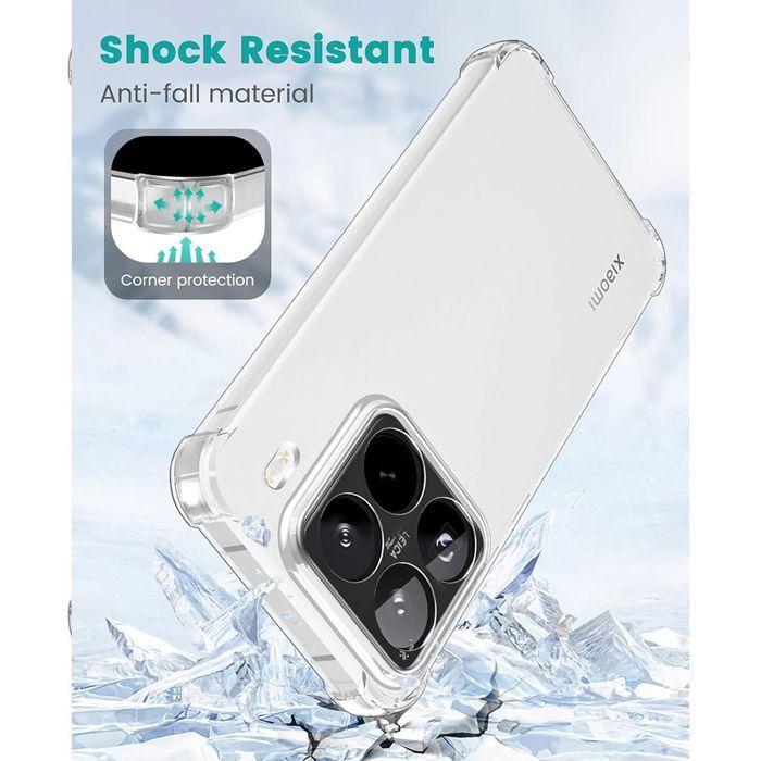 Coque de protection - E.F.CONNECTION - pour Xiaomi 15 Pro - Silicone - Transparent - Antichoc - Coins renforcés