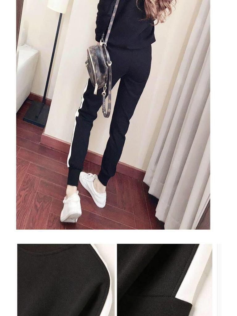 Women's Korean Style Casual Harem Pants Sports Suit - Autumn 2022 Fashion Two-Piece Set