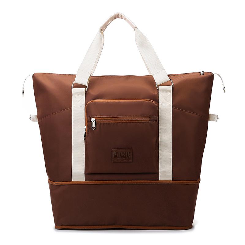 Multi-functional, Expandable, Large-capacity Portable Travel Bag with Dry and Wet Separation, Sports Folding Fitness Bag with A Pull Handle