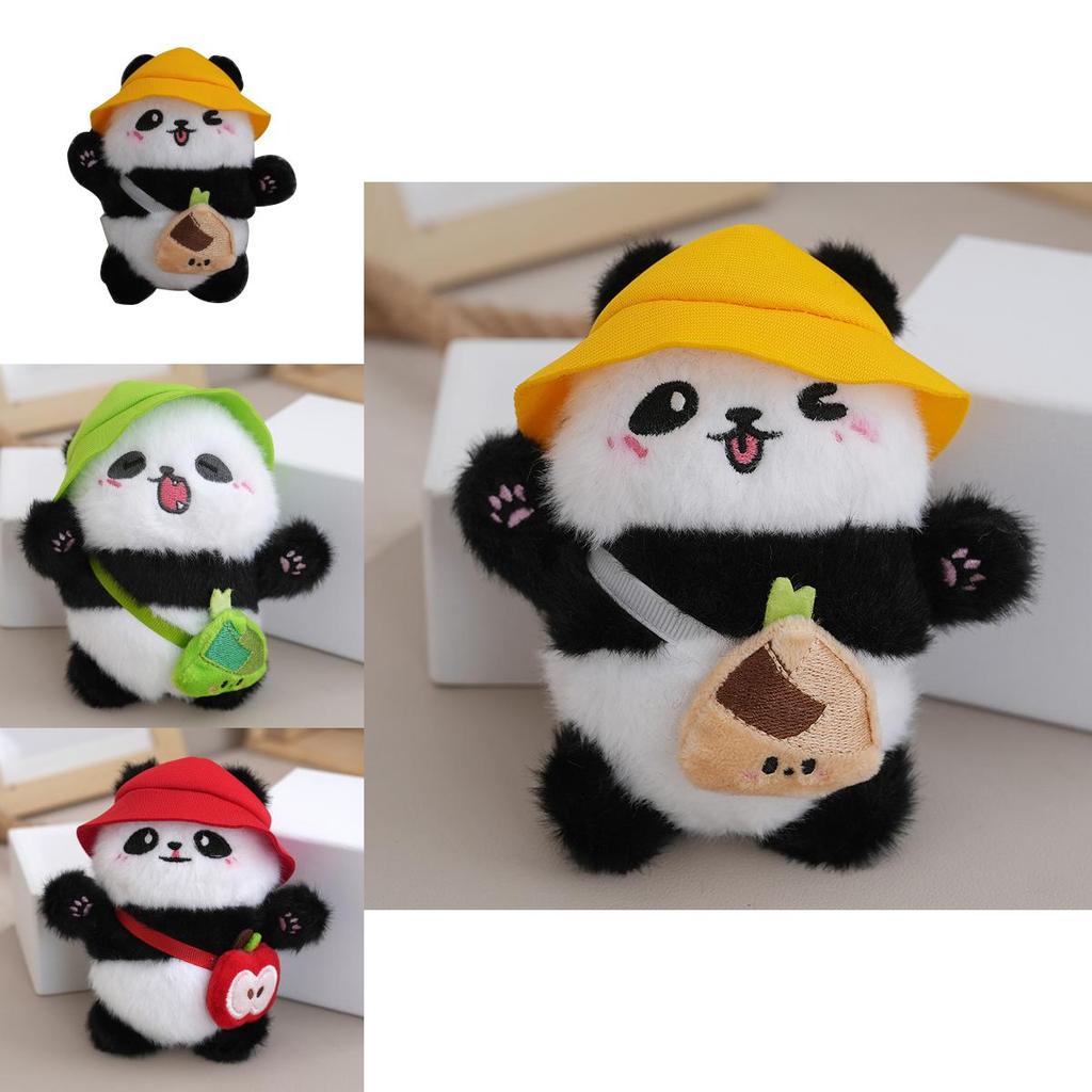 Entzückender Niedlicher Plüsch Panda Schlüsselanhänger Puppe Weiches Stofftier Rucksack Anhänger