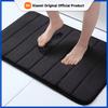 Home Simple Bathroom Floor Mat Flannel Striped Toilet Floor Mat Furry Bathtub Side Mat Door Mat