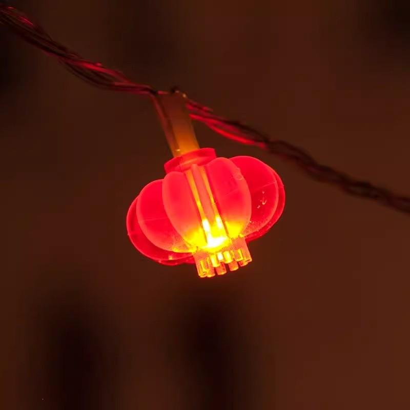 Lucky Character Led String Lights Home Decoration Small Red Lanterns For Holiday