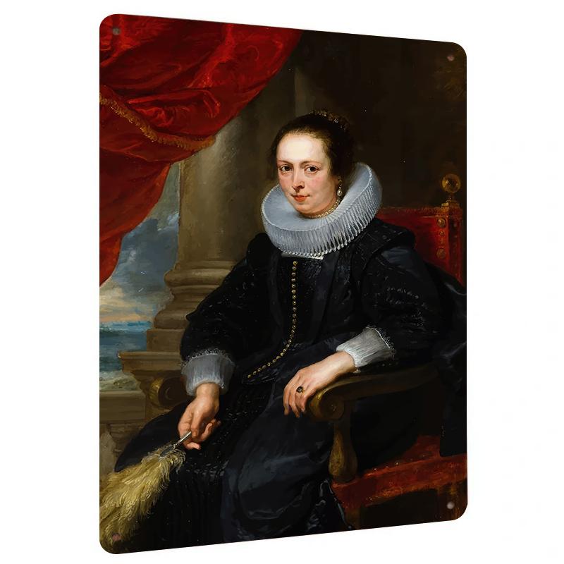 

Vintage European Noblewoman Portrait Custom Metal Tin Painting Home Living Room Study Bar Decor Wall Art Hanging 20x30cm（7.8x11.8inch）