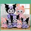 Sanrio Kuromi Plyšová hračka Dívčí narozeninový dárek S mašlí a šaty Pro děti a sběratele