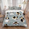 3pcs Set Dogs Woof 1 Quilt Cover + 2 Pillowcases, All Seasons Bedroom Setting, Perfect for Home and Dorm Decor, Soft and Machine Washable A0