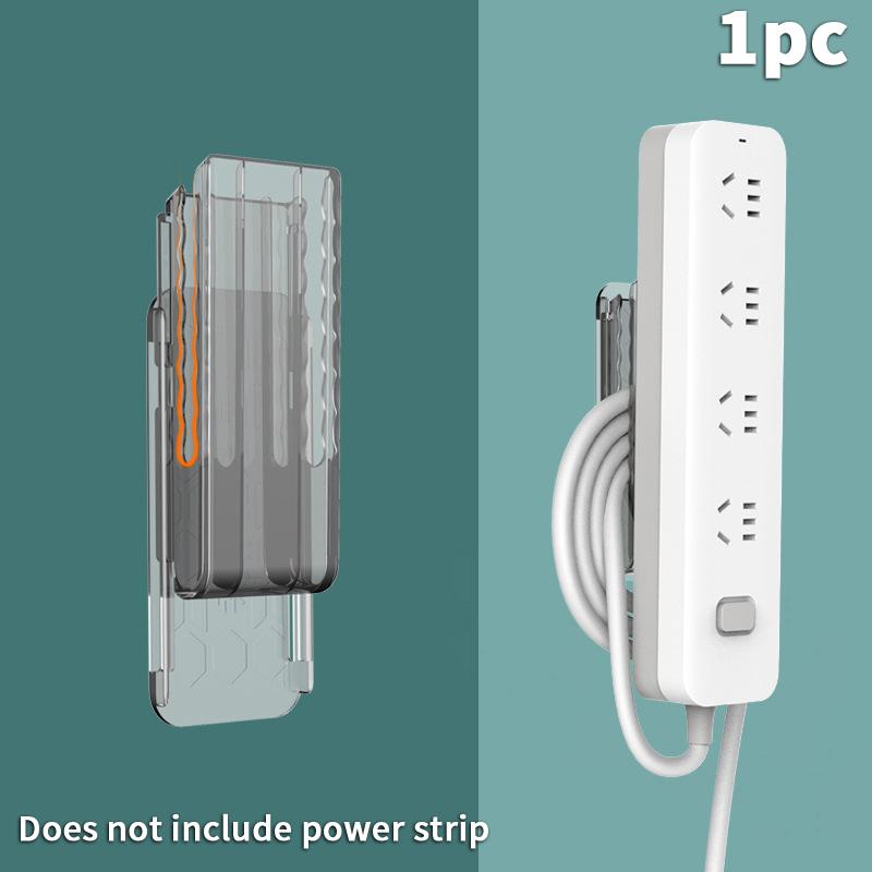 Wall-Mounted Holder Punch-Free Plug Fixer Self-Adhesive Socket Fixer Cable Power Strip Holder Cable Wire Organizer Rack