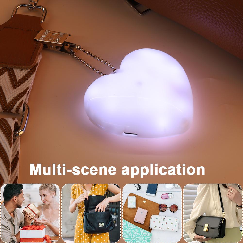1/ 2Pcs Touch Sensor Light Multi-Purpose Cute Purse Sensor Lamp Reusable Bag Keychain Pendant Light Rechargeable NightLight Gift