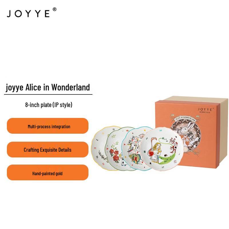 JOYYE Alice in Wonderland 8-inch Ceramic Plate