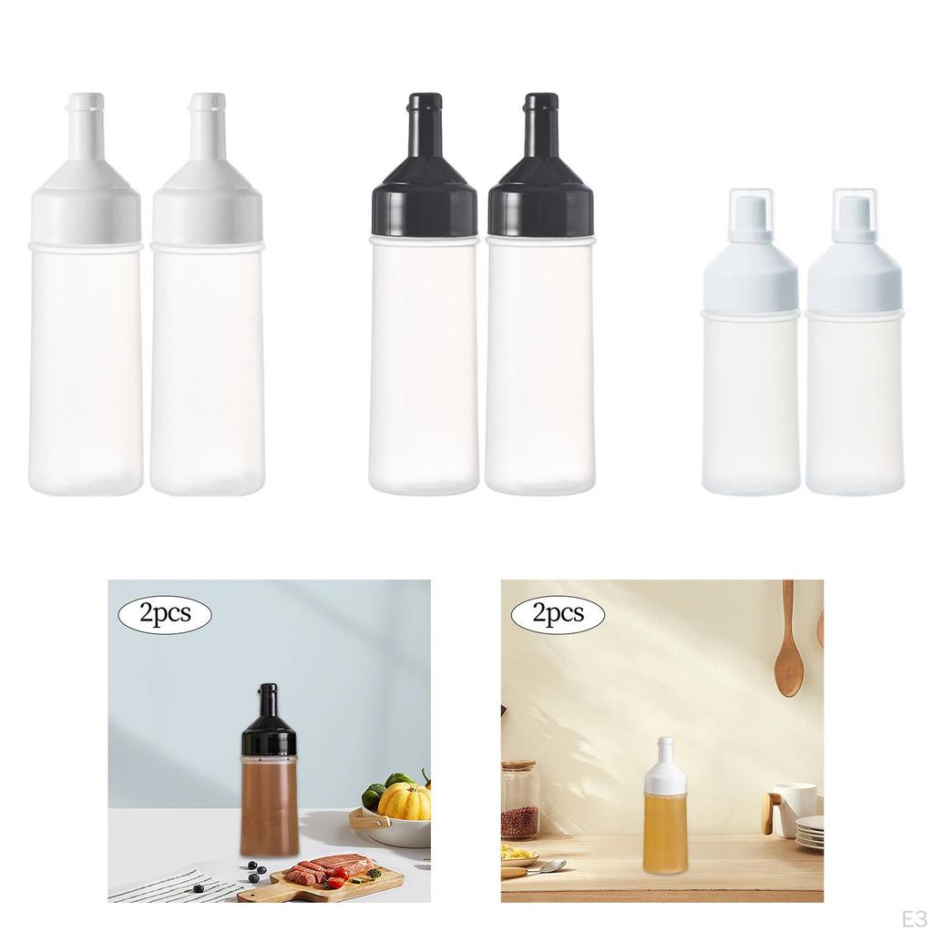 2 Pieces Condiment Dispenser Salad Dressing Bottle Tomato Ketchup for Kitchen