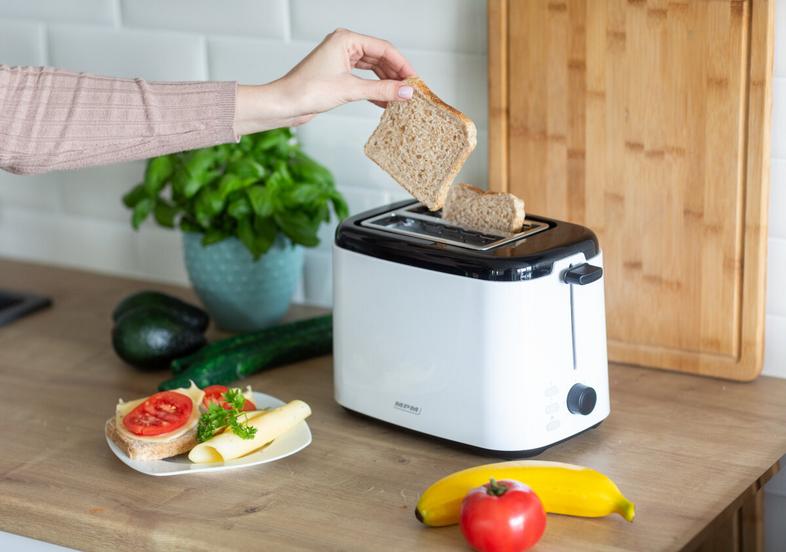 MPM MTO-07 Toaster, White