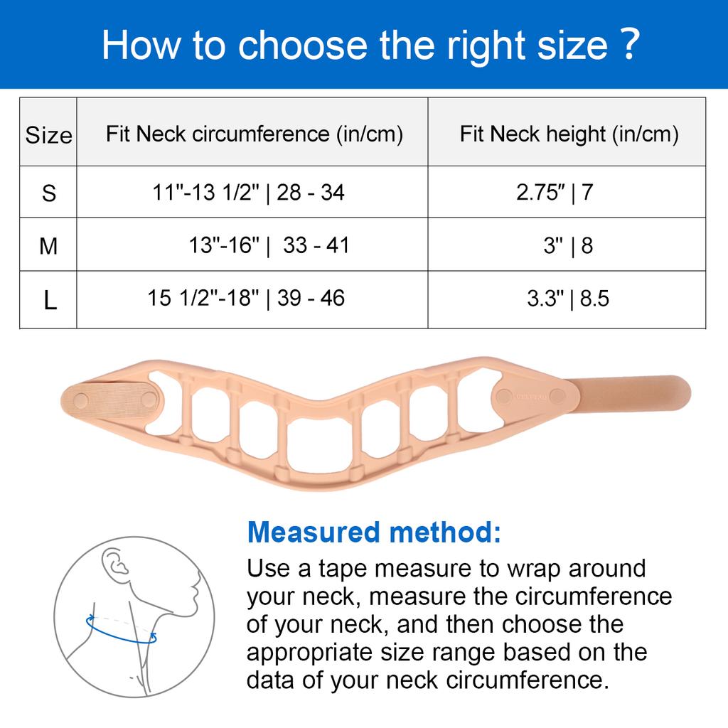 Velpeau Silicone Neck Brace Spine Pressure Relief Cervical Collar Breathable Waterproof for Neck Stiffness Pain