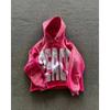 American New Fashion Oversized Pattern Printed Zipper Hooded Sweater Men Gothic Harajuku Hip Hop Popular Couple Hoodies