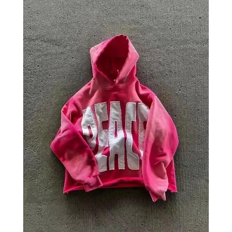 American New Fashion Oversized Pattern Printed Zipper Hooded Sweater Men Gothic Harajuku Hip Hop Popular Couple Hoodies