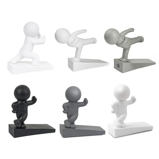 Cartoon Man Door Stopper Wedge Wall Protector Anti-slip Windproof No Drilling Anti-collision Carpet Tile Concrete Wooden Floor Doorstop