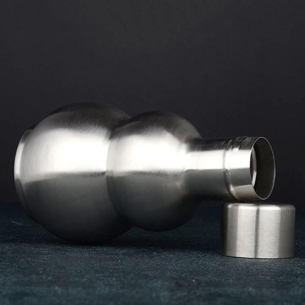 with Bottle Sleeve Stainless Steel Gourd Hip Flask 250/500/1500ML Water Bottle Liquor Flagon Gift