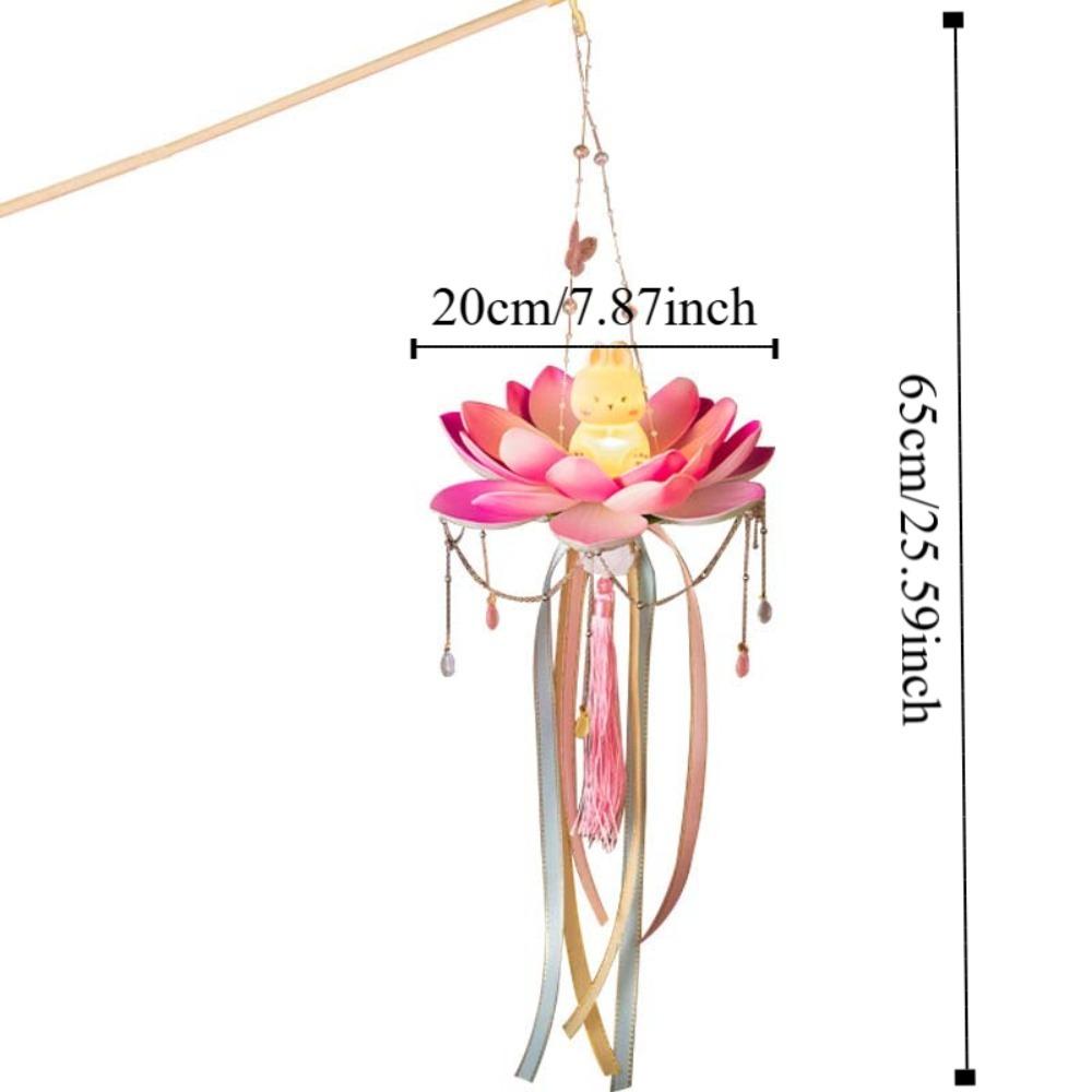DIY Rabbit Lotus Lantern Material Package Mid-Autumn Festival Lantern  Festive Atmosphere