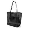 Foldable Mesh Beach Bag - Multifunctional Swim & Toiletries Storage