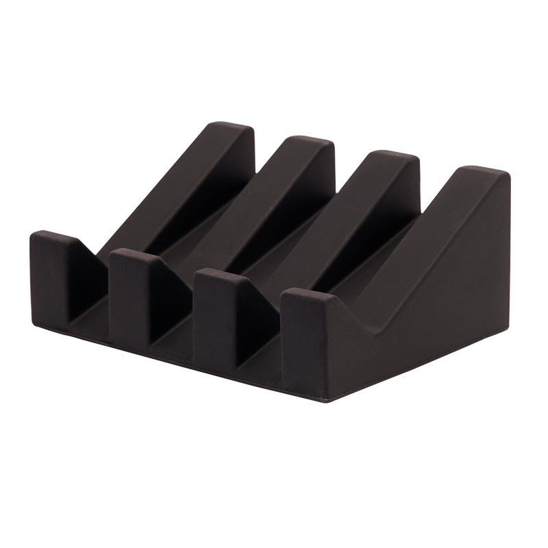Silicone Soap Box Soap Rack Creative Soap Pad Drain Pad Washable Non-slip Household