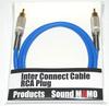 Canare BLUE RCA plug cable x 1 [CANARE L4E6S] 3.0ft (92cm)