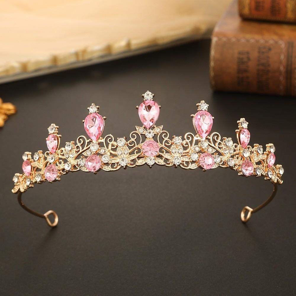 Water Drop Shape Bridal Crown Zinc Zinc Alloy Diadem Headwear Decorations Headband Wedding Tiaras  Birthday