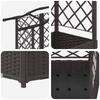 Raised Garden Bed with Trellis and Hanging Roof Brown 203.5 x 40 x 125 cm PP