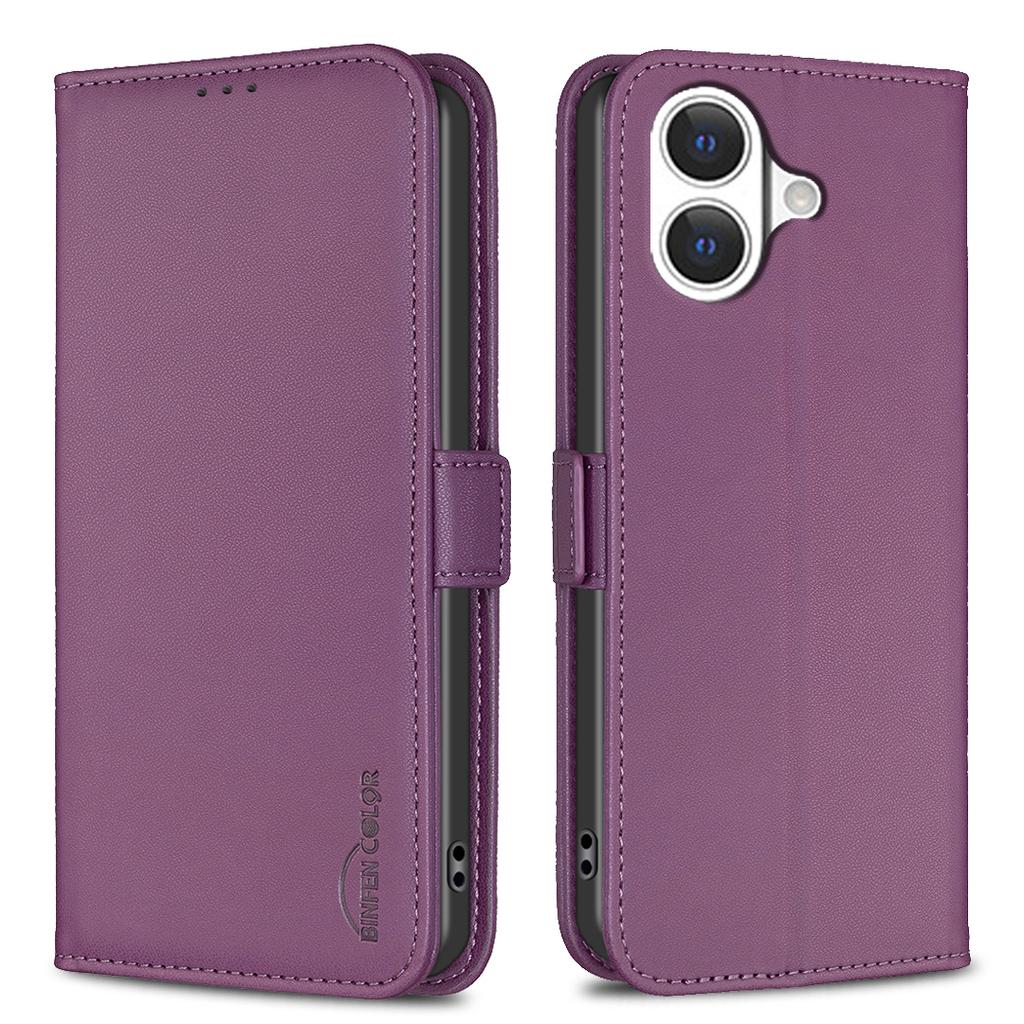 For iPhone 17 Case BINFEN COLOR BF31 PU Leather Flip Folio Phone Wallet Cover