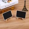 10PCS Wooden Mini Blackboard Chalkboard Message Note Board With Stand Holder Clip