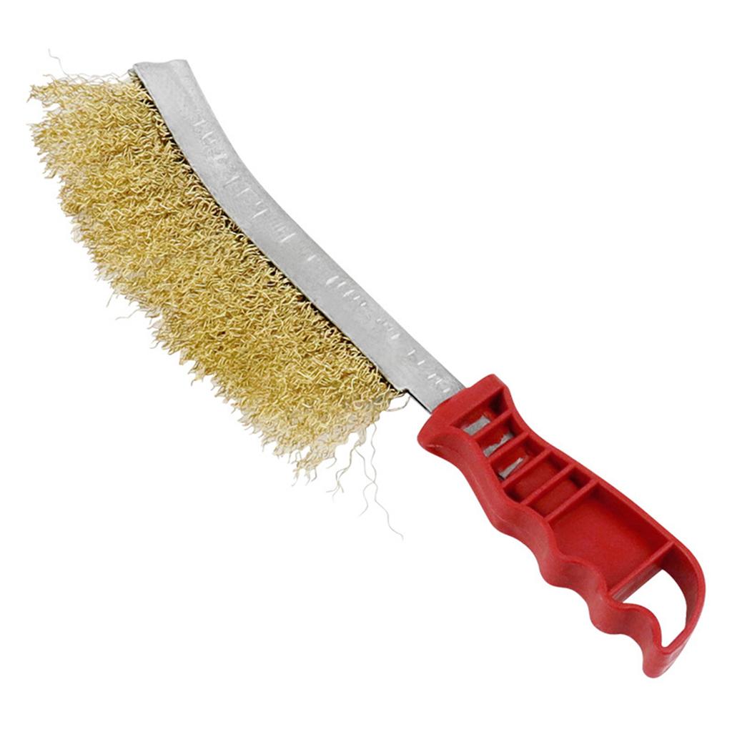 Multi-Purpose Copper Plated Steel Wire Brush for Metal Rust Removal Cleaning Deburring Tool