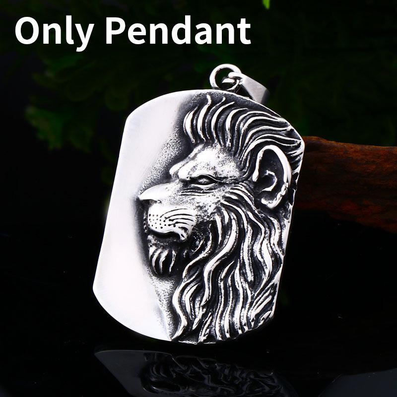 

Beier 316L stainless steel Classic animal lion head tag men s pendant necklace Viking patron saint fashion jewelry LLLHP109P