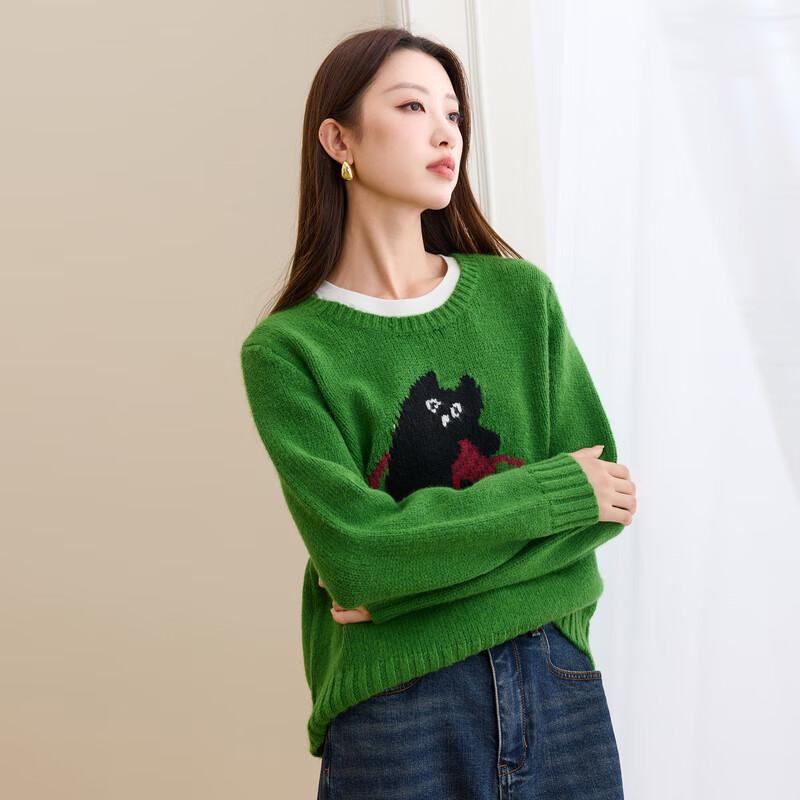 

Sancai Милый жаккардовый вязаный пуловер большого размера 2XL 175/100B