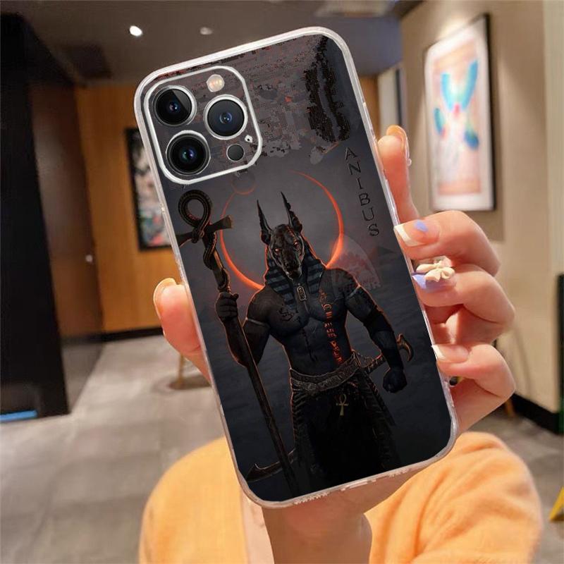 Phone Case For iphone 17 Pro Max Air 16 15 14 13 Pro Max 15 16 Pro 15Plus Egypt Nefertiti Anubis Pharaoh