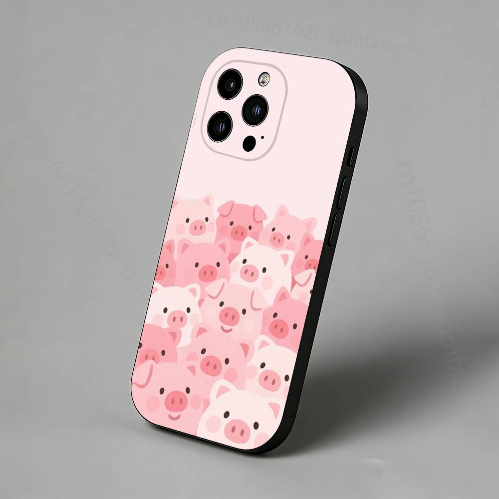 

Cute bay Animal Dog Pig Phone Case For iPhone 16,15,14,13,12,11 Pro,Max,Plus,X,XS,XR,SE,Mini Transparent Silicone Soft iPhone17pro