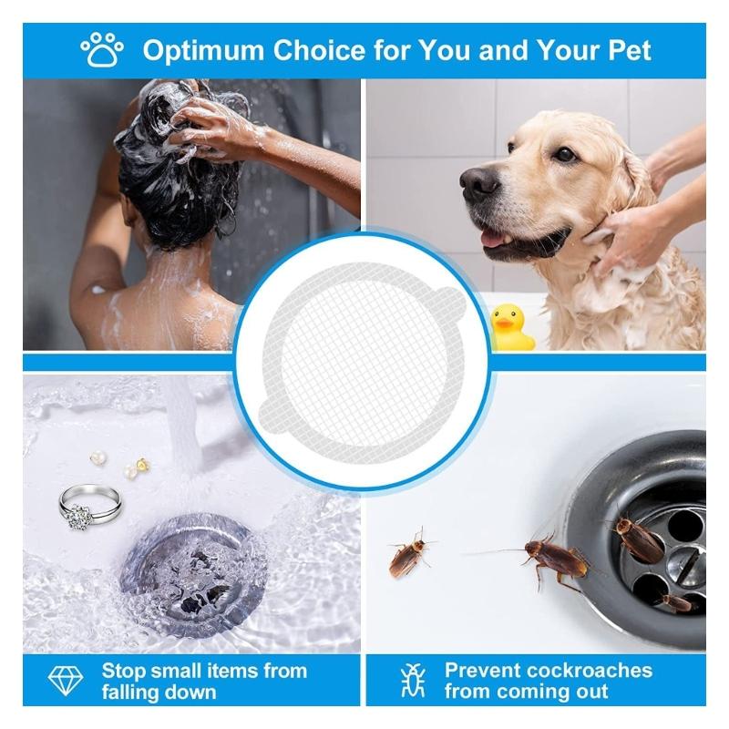 10pcs Disposables Shower Drain Hair Catcher Cover Bathroom Sewer Sink Drain Tool