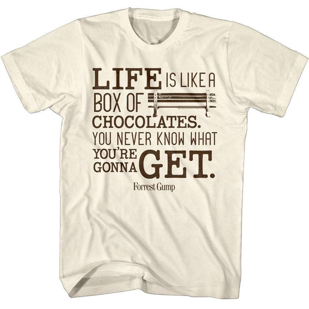 Forrest Gump Life is Like A Box of Chocolates Quote Men T Shirt M