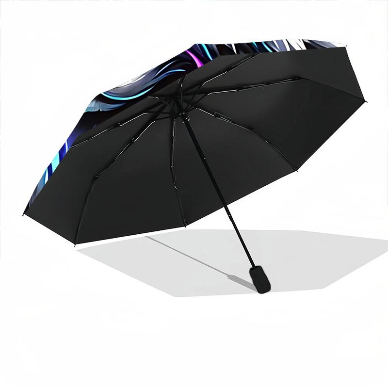1pc Wolf Neon Automatic Umbrella High Quality Canopy, Portable Folding Umbrella With, Ideal Gift for - Travel 164