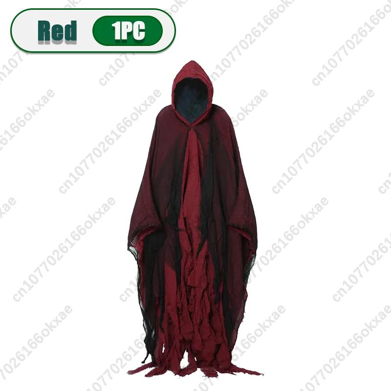 1/2/3PCS Halloween Scary Cloak Cape Costume Skull Zombie Prop for Adults Kid Cosplay Party Haunted House Outdoor Horror Supplies