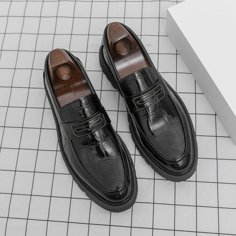 Dress Shoes Man Business Formal Leather Shoes Men High Quality Party Weddind Brogues Social Leather Shoes For Men Platform