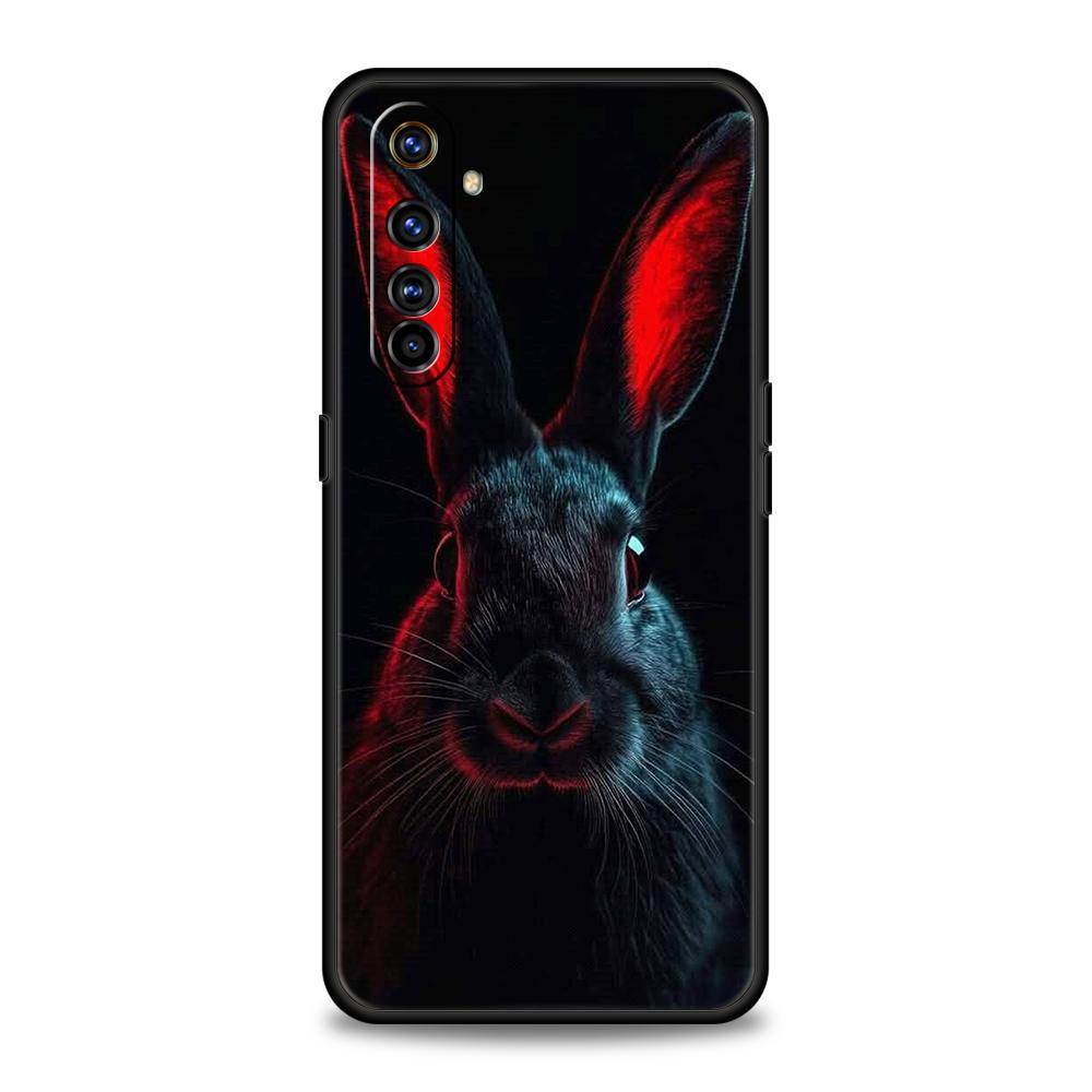 

Soft TPU For Realme 11 10 9 Pro Plus GT2 GT3 GT5 C21 C25 C35 C53 C55 C67 Pro 5G Phone Case Ink And Wash Painting Rabbit Art Bags Realme 10
