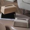 Taschentuchbox Luxus Gewebtes PU-Leder Serviettenbox Reine Farbe Taschentuchhalter Desktop Heimdekoration Kreative Papierhandtuchabdeckung